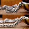 Bijoux pour hommes Hip Hop personnalité chaîne de quille bracelet en or 14 carats bracelet tête de dragon en argent vintage charme bijoux pour adolescents accessoires cadeaux