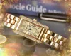 Moda di lusso da donna Sky Diamonds Ring Orologi Movimento al quarzo moda Argento Oro Abito Lady Square Tank Chiusura originale Orologio da polso casual analogico Regali