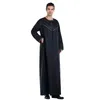 Ubranie etniczne rozmazanie Maxi muzułmanin Dubai Długie Abaya Bliski Wschód Mężczyzn Eid Ramadan Thobe Saudyjskie Arabian Arabian Islamska Solidna Szata Kaftan Dress