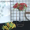 Party Decoration Artifical Fruit PE Red Berry Branch With Broken Leaf Blueberry Foam Desk Flowers Home Wedding Christmas Tree