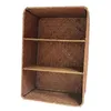 Jewelry Pouches 3-Section Wicker Baskets For Shelves Hand-Woven Seagrass Storage Toilet Paper Basket Large