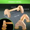 1 paire de supports de barre de pompes en bois, support de gymnastique, exercice de musculation, entraînement de musculation, tige parallèle 240226