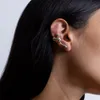 18k銅めっき耳穴無料幾何学耳骨クリップフレンチスタイルパーソナライズされたクールスタイルの金属耳のバックル女性のための右耳イヤリング