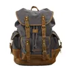 Sırt çantası büyük kapasiteli vintage tuval çanta açık seyahat dağcılık eğlence öğrenci okul çantası
