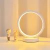 Simple Fashion Ring Lampada da tavolo Studia camera da letto comodino da bambino nutrizione atmosfera decorativa dimmerabile luce notturna 240227