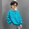 Jungen Sweatshirts Frühling Herbst Kinder Brief Druck Baumwolle Pullover Teenager Tops Langarm T Shirt Kleidung 8 10 12 13 14 jahre 240220