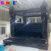 Toptan 4.5x4.5m (15x15ft) Full PVC Ticari Siyah Şişirilebilir Bunak Evi Çocuklar Yürümeye Başlayan Kale Ay Jumper'ları Açık Trambolin Satılık