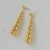 Dangle Earrings Minar Metallic Beads Strand Thread For Women 14K Real Gold Silver Plated Copper Long Tassel Earring