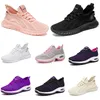 Nouveaux hommes femmes chaussures randonnée course chaussures plates semelle souple mode violet blanc noir sport confortable blocage de couleur Q5 GAI