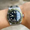 Watch Men's Watch Automatic Mechanical Movement بحجم 40 مم خاتم سيراميك توهج في الوظيفة المظلمة قابلة للطي الرياضة الرياضية مشاهدة فاخرة ساعة فاخرة