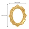 Frames 3 Pcs Mini Po Frame Display Picture Ornament Prop Resin Vintage Golden