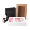 10pcs Black pull out visual window gift box Solid color window open cowhide paper box Cowhide holiday gift wrap drawer box 240301