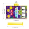 Tappetino da gioco per tamburo musicale per pianoforte 2 in 1 per bambini Tappetino da ballo per tastiera da pavimento con suoni Coperta musicale per bambini 240226