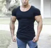 Merk Solid Clothing Gyms T -shirt Mens Fitness strakke T -shirt katoen slank fit T -shirt mannen bodybuilding zomer top blanco t -shirt 22055174904