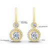 Dangle Earrings 925 Sterling Silver 7MM 1.2ct D Color VVS1 Moissanite Drop For Women Top Quality Sparkling Wedding Jewelry