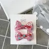 Acessórios de cabelo Boutique 24sets Ins Moda Bonito Floral Bowknot Hairpins Mini Gaze Bow Clips Princesa Headwear