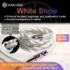 アクセサリーhakugei white snow litz銀色の6nシングルクリスタル銅ヘッドフォンアップグレードケーブルヘッドセットラインdiy hifi 0.78 mmcx qdc