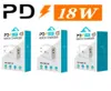 18W 25W snabb snabb laddning QC30 PD Typ C USB AC Dual Ports Travel Wall Charger EU US UK Plug för iPhone 7 8 X 11 Samsung LG Andro6257848