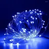 Strängar 10st Copper Wire LED String Lights Holiday Fairy Garland Christmas Tree Decor Wedding Party Diy Natal Navidad 2024