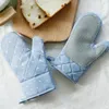 1 Pair Microwave Glove BBQ Oven Baking Pot Mitts Cooking Heat Resistant Kitchen Mittens 240227