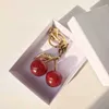 Keychains Cherry Red Chapstick Wrap Lipstick Cover Team Lipbalm Mysigt/väska delar Mode 240303
