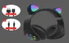 M2 Cat Ear Luminous Headmounted 헤드폰 이어폰 이어폰 무선 Bluetooth 헤드셋 MIC HAND 어린이 어린이 039S GIFT6619534