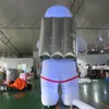 Entrega gratuita de porta atividades ao ar livre Custom made 8mH (26 pés) gigante inflável luz led astronauta balão inflável gigante para publicidade