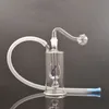 2pcs Mini verre brûleur à mazout Bong barboteur fumer tuyau d'eau matrice cage à oiseaux Dab Rig Bong cendrier narguilé avec 10mm mâle tuyau de brûleur à mazout