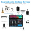 S BOMGE 6 Channel Power Karaoke Stereo Amplifier Audio Mixer Sound Interface Mixing Console 600W Bluetooth USB MP3 FM Radio Home