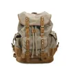 バックパック大容量ビンテージキャンバスバッグ屋外旅行登山レジャー学生学校バッグ