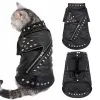 Vêtements en cuir chat veste chaud chiens chat vêtements manteau automne hiver vêtements pour animaux de compagnie chiot chaton tenues Costumes pour Chihuahua Yorkshire