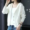 Veste pull en tricot pour femme, manteau Cardigan tricoté à manches longues et à capuche, Version coréenne, automne hiver 2024