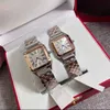 28% OFF montre montre réservoir automatique couple étanche calendrier lumineux en acier fin hommes femmes valentine cadeau horloge en gros avec boîte