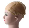 Wig Caps Ear Stretch Mesh Wig Cap for Making Wig with Adjustable Straps and Combs Black Beige2832929