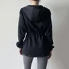 Lu Align TShirt Outfit Damen Lul Yoga-Anzugjacke mit Bund und einer lockeren Kapuze, die das Gesäß bedeckt, schnell trocknendes, langärmliges, lässiges Sport-Top Jogger Gry Lu08 2