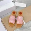 2024 Designer Damesmode Slippers Woody Flat Mule Dames Sandalen Huisplatform Slider Zomermerk Dagelijkse slijtage Schoenen Strand Indoor Slipper Slippers Maat 35-42