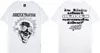 Hellstar T-shirt Designer T-shirt Motif T-shirt Mode Tissu lavé Rue Graffiti Lettre Feuille Impression Vintage Noir Coupe Ample