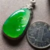 Style chinois jade joel lucky joelry or naturel green espèce jadeite charme pendentif pendentif