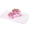 Tarjetas de San Valentín Hermosa Tarjeta de felicitación de Caravana de flores Regalo Día de San Valentín para la esposa Pareja PopUp 3d 240301