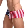 Onderbroek Sexy Mannen USA Vlag Boxer Streep Ademend Ster Jockstrap Comfy Modale Katoenen Ondergoed Bermuda Masculina De Marca