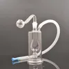 2pcs verre brûleur à mazout Bong ensemble fumer narguilé avec 10mm mâle tuyau de combustion tuyau en silicone pétales roses percolateur recycleur barboteur fumer conduite d'eau
