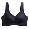 Bras Seamless For Women Sexy Underwear Wire Free Brassieres Tops V Neck Comfy Wide Straps Invisible Intimates Lingerie
