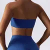 Lu Align Roupa Simples Sutiã Bandeau Sutiã Esportivo Acolchoamento Destacável Secagem Rápida Treino Treinamento Cueca Yoga Dança Tops Jogger Gry Lu-08 2024