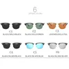 Солнцезащитные очки Поляризованные мужские и женские солнцезащитные очки, круглые полуободковые очки, модный брендовый дизайнер, винтажные очки UV400
