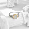 Lamoon Luxury Vintage Bijou Opal Cat Eye Stone Ring for Women 925 Sterling Silver Double Color K Goldメッキアンティークジュエリー240228