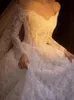Verkliga bilder spets bröllopsklänning 2024 Ny ankomst långa ärmar spetsar bakåt brudklänningar toppkvalitet blommig spets