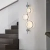 Duvar lambaları Minimalist Nordic Lights 3 Yüzük Salon Yatak Odası Mağazası Offcie Sconces Siyah Gri Metal İç Mekan Art Deco Lamba Damla