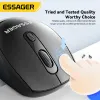 Gadgets Essager mouse sem fio bluetooth 2.4g silent rates 1600 dpi para macbook tablet laptop para laptop pc acessórios sem fio mouse