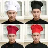 Basker män kock hatt bageri kök keps justerbar catering elastiska kock hattar kvinnor café bar servitör arbetskläder mössor
