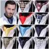 Nacke slipsar polka dot check 100%siden ascot cravat casual jacquard scarves woven party ascot1305e